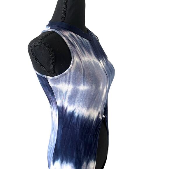 Dirty Ballerina Women’s Tied Dyed High Low Top Beach Cover Up Blue Size Medium - Picture 4 of 7